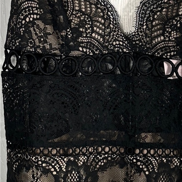 Victoria's Secret Dream Angels Black Lace‎ Chemise Slip Dress, M, whimsigoth - Picture 9 of 15